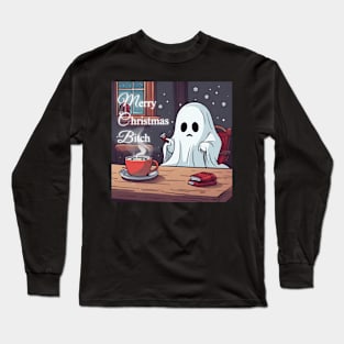 The Ghost in Christmas Spirit Long Sleeve T-Shirt